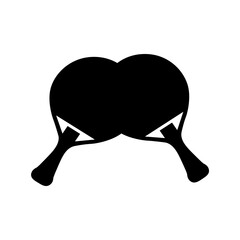 Ping pong icon set. Table tennis racket vector symbol in ping pong paddle sign. Table tennis tournament icon.