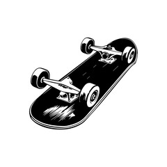 Skateboard Vector Illustration Art for Printable Graphics Design