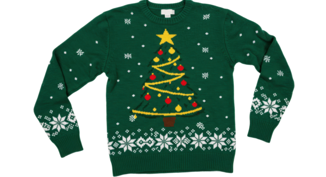 Isolated Ugly Christmas Sweater