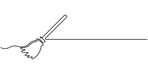 one line art duster vector illustration. line art, one continuous line, simple, hand drawn and sketch style. for icons, symbols, signs or logos, Feather duster sketch illustration. 