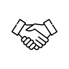 Obraz premium Handshake Agreement Icon in Minimalist Style 