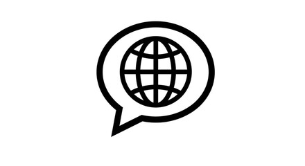 Isolated Globe in Speech Bubble