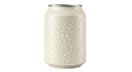 Isolated White Soda Can with Water Droplets