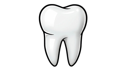 Isolated White Tooth