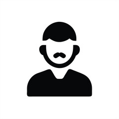 Vector illustration of a man with a mustache