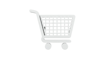 Isolated 3D Shopping Cart