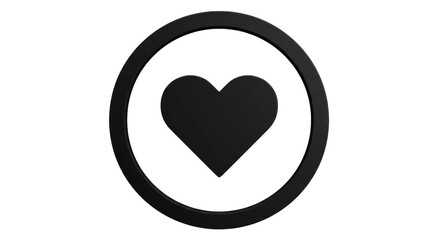 Isolated 3D Heart Icon