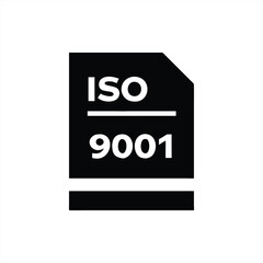 Vector illustration of ISO 9001 certification design concept