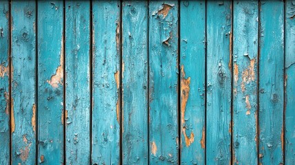 Sunlit Teal Wooden Planks with Rustic Texture Ideal for Coastal and Beach Themed Decor
