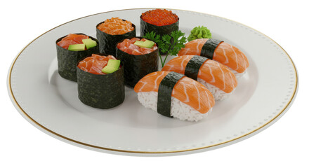 Isolated Sushi Plate