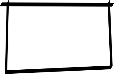 Obraz premium Doodle hand drawn highlight rectangles or frames. Cartoon Geometric shapes for your design. Collection of pencil or pen sketch elements of squares and marks isolated on transparent background.