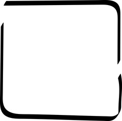 Doodle hand drawn highlight rectangles or frames. Cartoon Geometric shapes for your design. Collection of pencil or pen sketch elements of squares and marks isolated on transparent background.