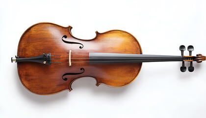 Beautiful cello isolated on white. Classical musical instrument