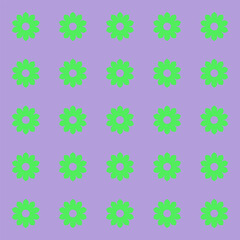 Floral Vector Pattern. Two-color bright spring Flower Ornament Pattern Background - floral graphic design element for web or print.