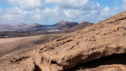 Volcanic landscape Las Grietas, Montana Blanca, Lanzarote