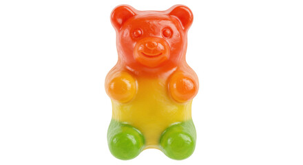 Isolated gummy bear on white background
