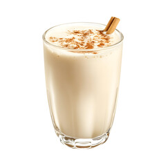 Glass of Milk with Cinnamon Isolated on Transparent Background