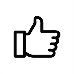 Obraz premium Thumbs up gesture showing approval in minimal vector style