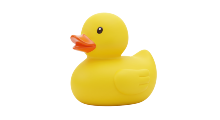 Isolated Yellow Rubber Duck