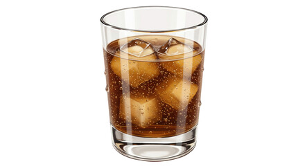 Isolated Cola With Ice