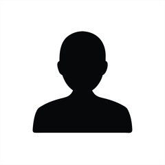 Silhouette of a person in minimalistic vector art style