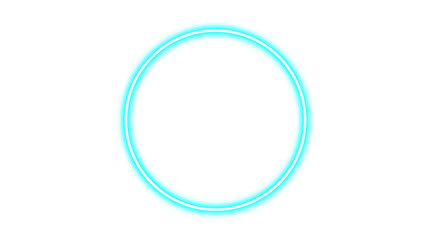 Blue neon long line glowing circle round. Blue neon light line sparkle png