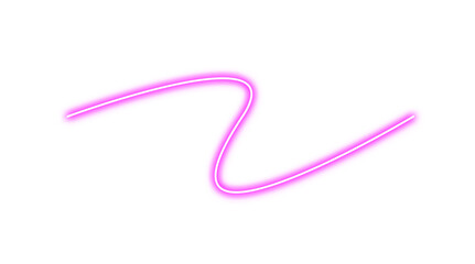 Neon lighting, Neon Light effect, color, Ultra Pink png, Long red neon line sign. Glowing vibrant neon light. Neon sign design. Bright illuminated sign. Electric line on transparent background. 