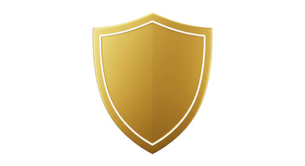 Isolated Golden Shield Protection Icon
