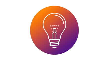 Isolated Light Bulb Idea