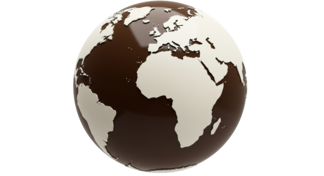 Isolated Earth Globe