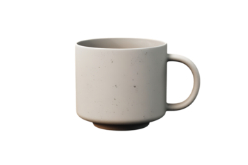 Elegant Speckled Stoneware Mug for Coffee or Tea Enjoyment  isolated on transparent background , cutout
