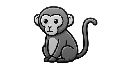 Isolated Cartoon Monkey