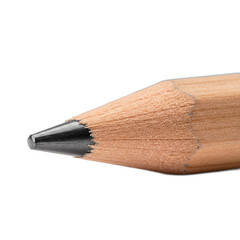 Fototapeta premium Macro image of a sharpened pencil tip, showcasing detail and minimalist aesthetic