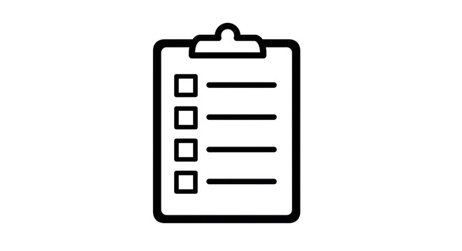 Isolated Checklist Icon