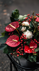 An elegant and expressive floral still life a bouquet