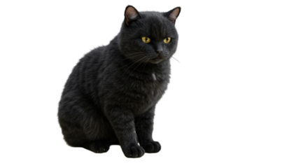Isolated Black Cat