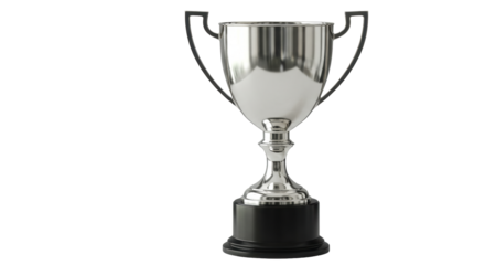Isolated Silver Trophy