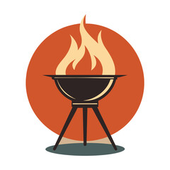 barbecue grill vector illustration