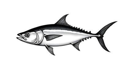 Naklejka premium Vintage Tuna Fish Illustration