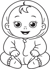 baby boy cartoon coloring