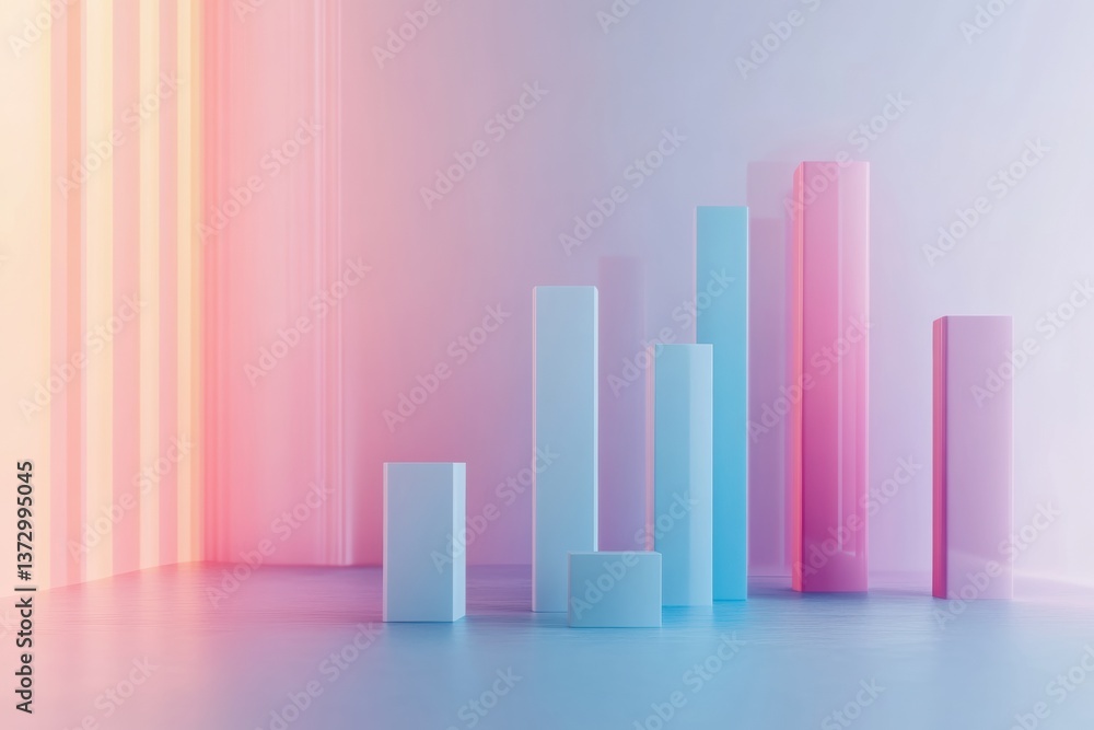 Poster clean professional background with modern bar charts and financial graphs depicting e-commerce sales