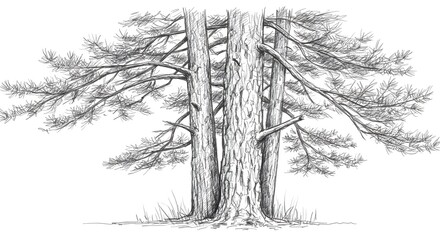 Single Evergreen Tree