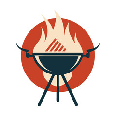 barbecue grill vector illustration