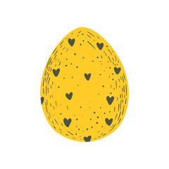 Easter Egg Floral Rustic Vector Sketch Element Elegant Flower Festive Graphic