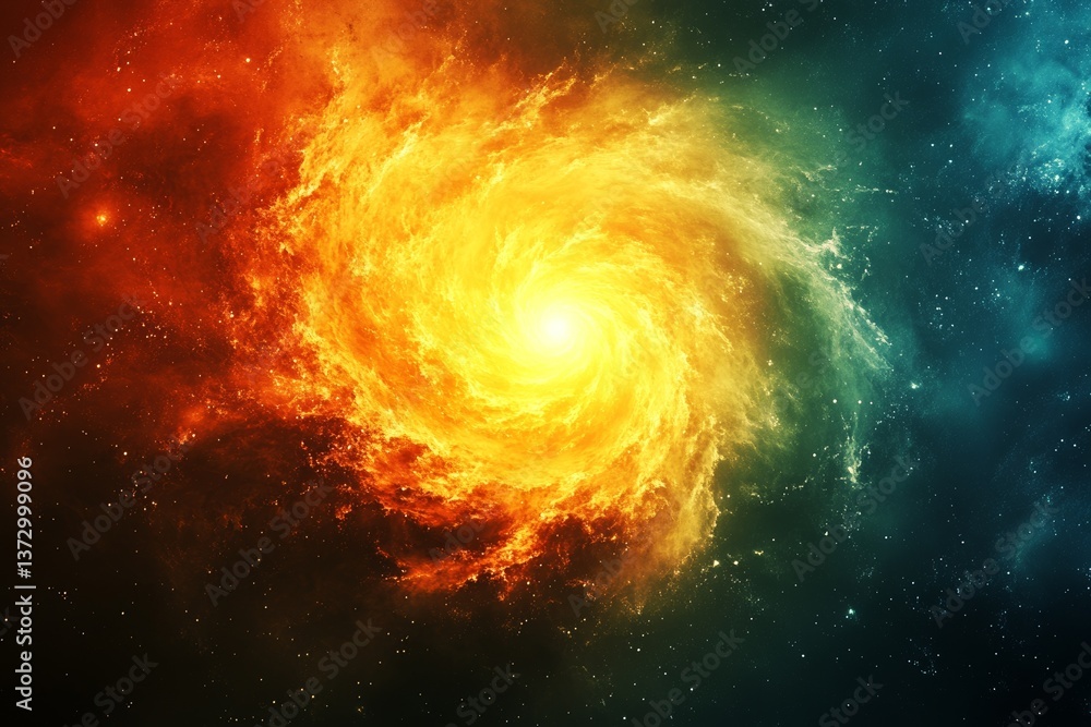 Aufkleber the space background features a stunning nebula and stars, captured in a high-definition hdri spheri