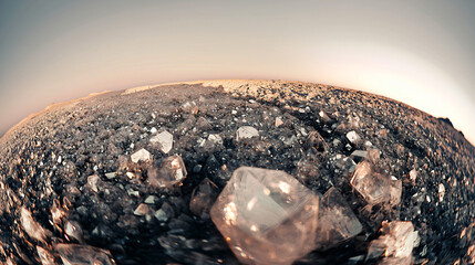 Glimmering diamond embedded in a crystal glass reflecting light and creating a stunning visual display of brilliance and clarity.