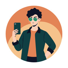 man in glasses with a gun