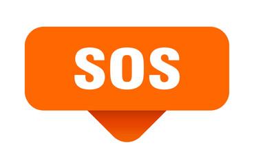 sos sticker. sos sign on transparent background
