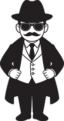 cartoon businessman with sunglasses