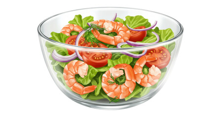 Isolated Shrimp Salad